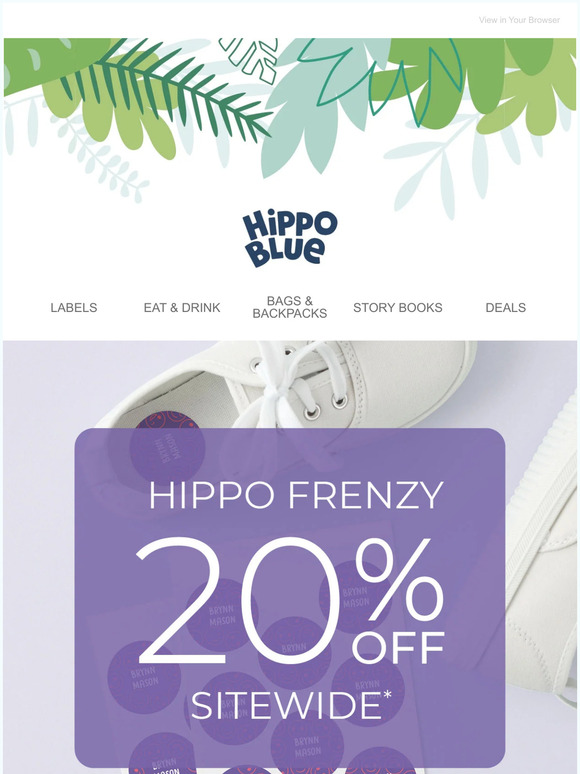 Hippo Blue It's A Hippo Frenzy! Milled