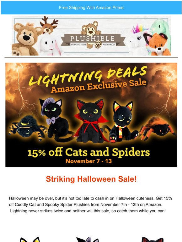 15% OFF Halloween Cats and Spiders