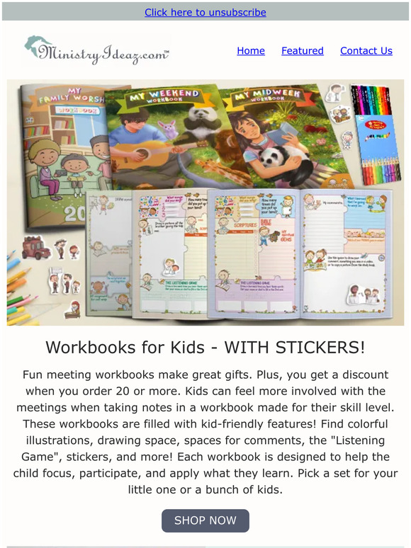 Ministry Ideaz for Jehovah's Witnesses 2023 Meeting Workbooks Kids