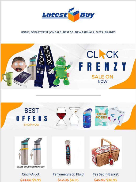 The deals are so great, it is crazy! Click Frenzy!