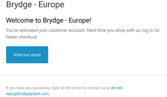 Customer account confirmation