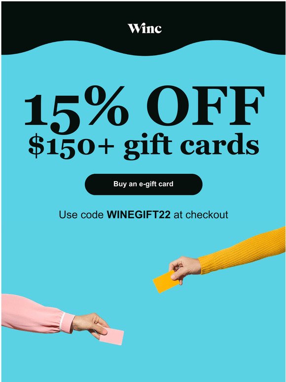 Take 15% off Gift Cards