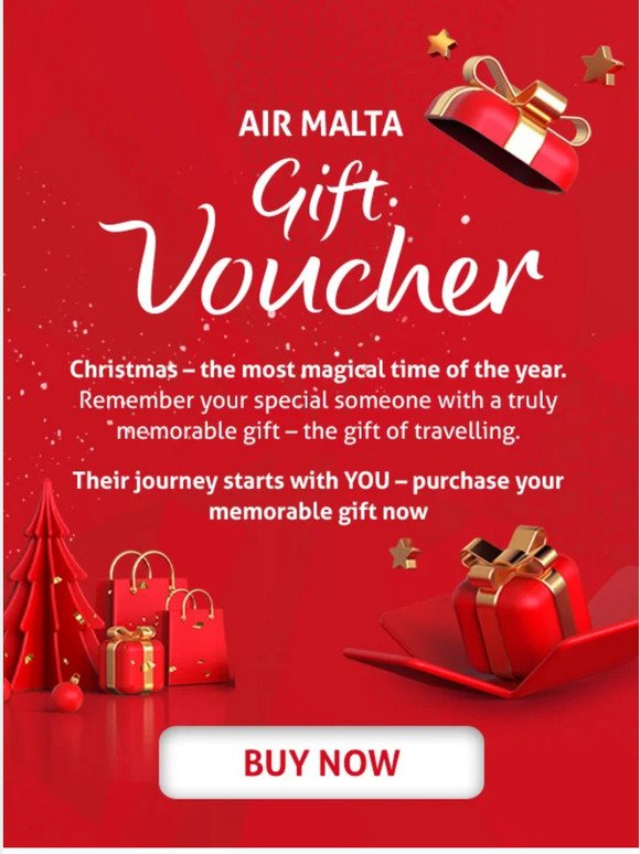 The gift of travel | Air Malta Gift Voucher 🎁