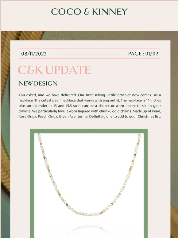 Welcome to the family Ottile Necklace.