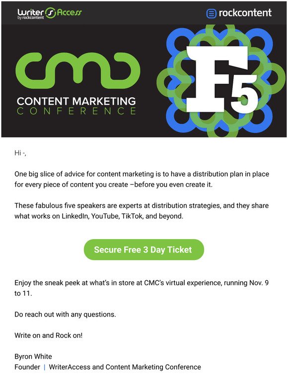 Fabulous 5 of 50 CMC Speakers: Ultimate Content Distribution Plans