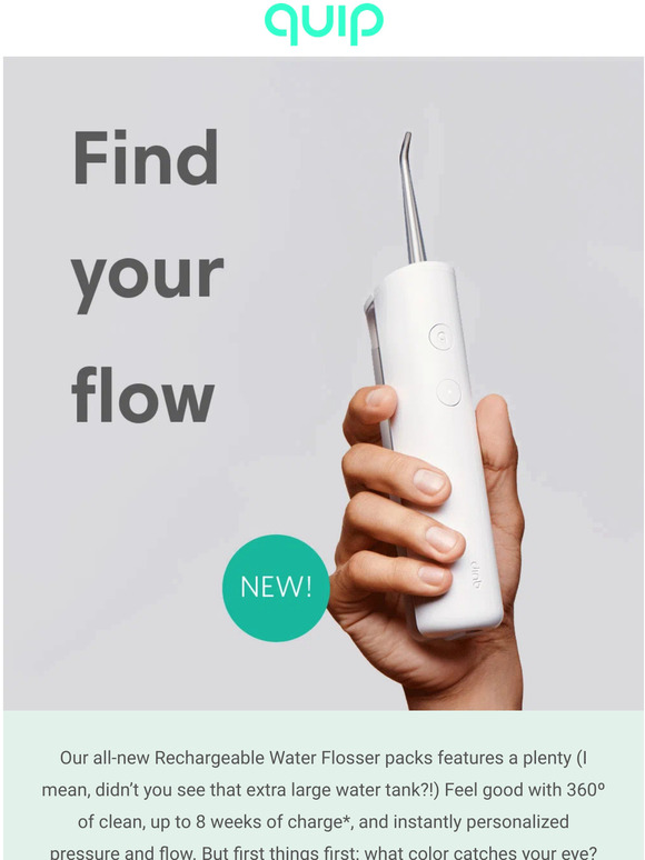 quip 💧 Complete your set with our new Water Flosser! Milled