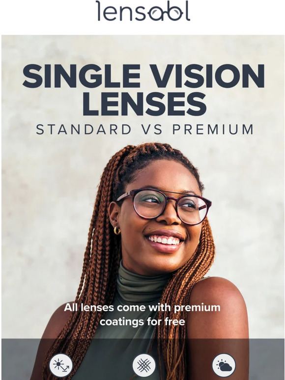 lensabl Standard vs. Premium Single Vision Lenses What's the