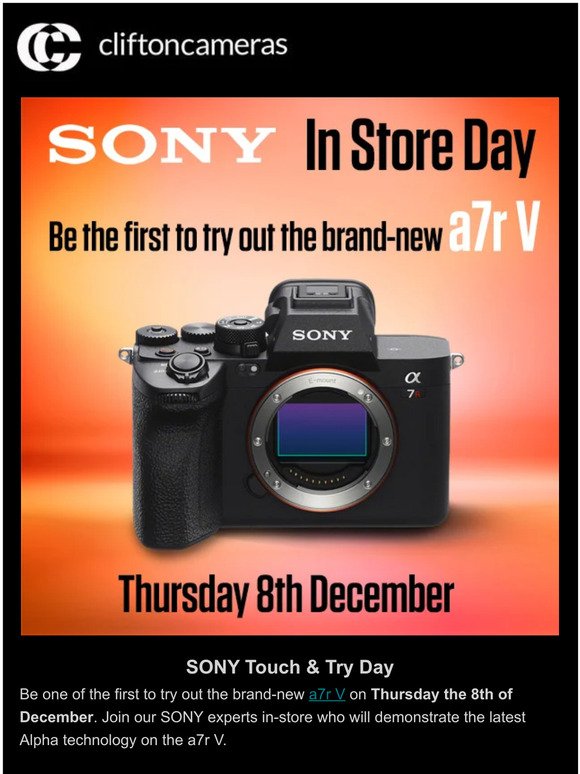 Sony in store! Get hands-on with the a7r V 📷