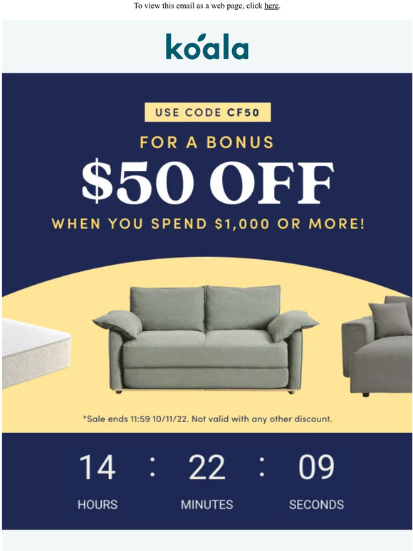 Take an EXTRA $50 OFF for today only!