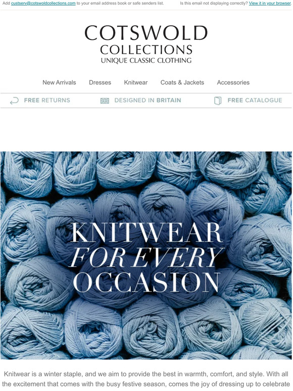 Cotswold Collections Knitwear for Every Occasion Find Your Favourite... Milled