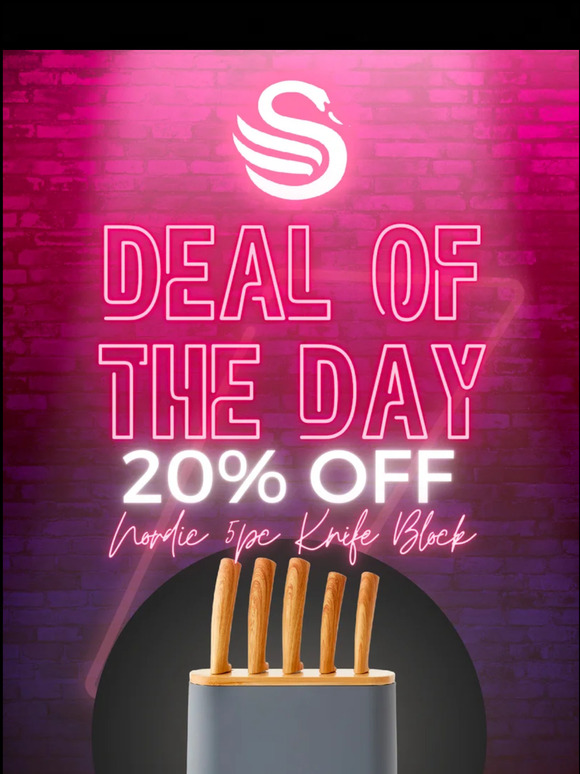 Swan Products 🔥 DEAL OF THE DAY 20 off Nordic 5 Piece Knife Block