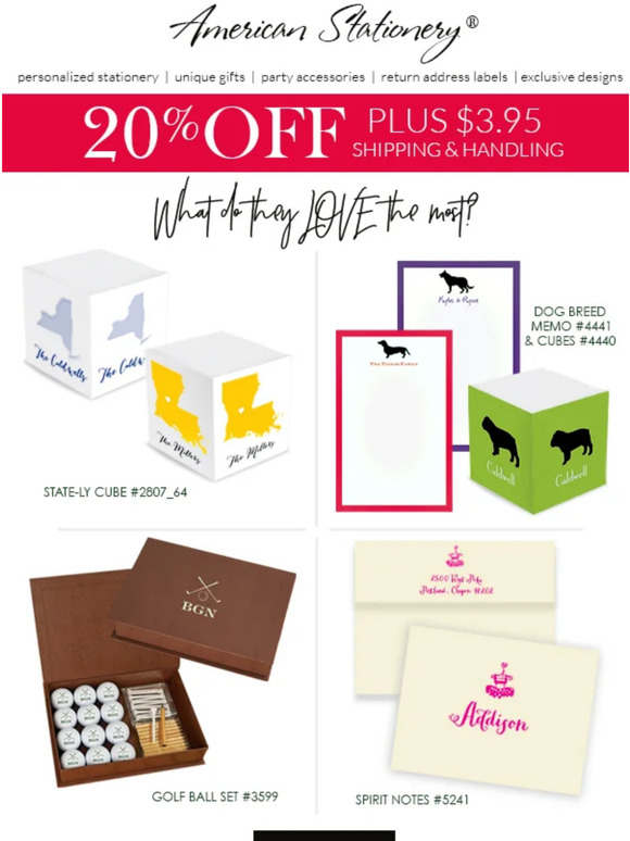 American Stationery Gifts they will absolutely 😍 SAVE 20 on