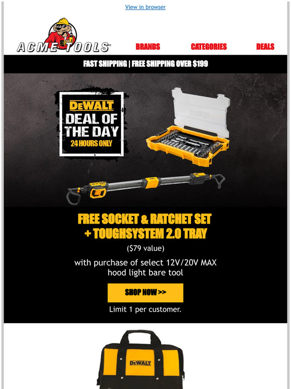 Acme Tools DEWALT Deal of the Day is back! Milled