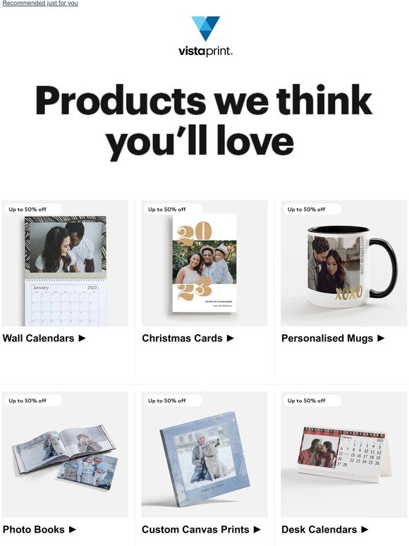 Up to 50% off - Your personalised product inspiration is in