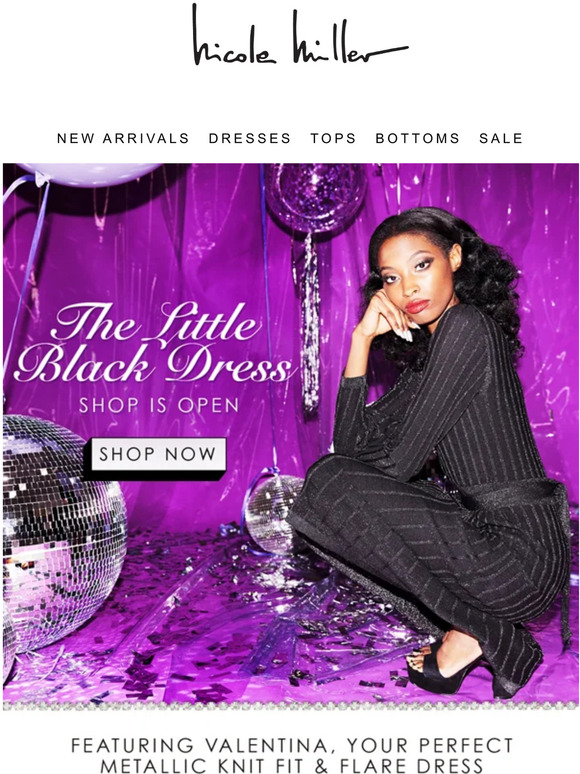 Nicole Miller The Little Black Dress Shop is OPEN >> Milled