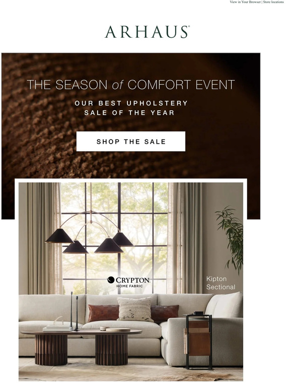 Arhaus You’re Covered with Performance Fabrics Milled