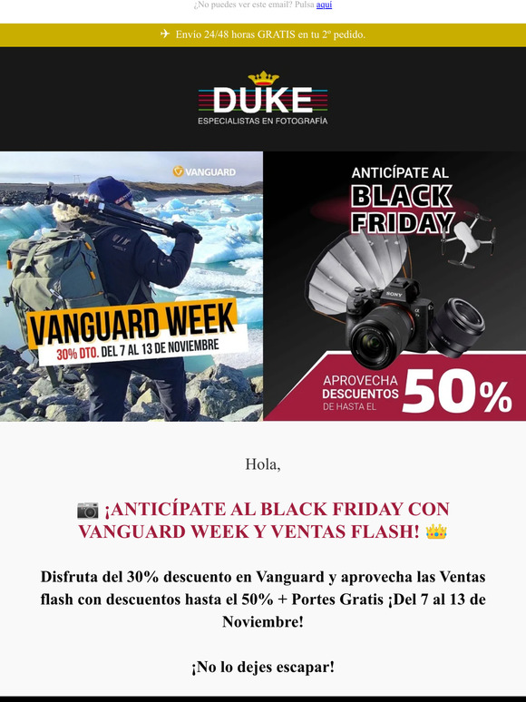 PREBLACKFRIDAY - Vanguard week + Descuentos flash