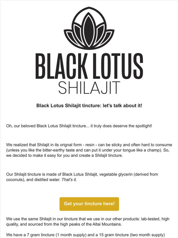 Black Lotus Shilajit tincture