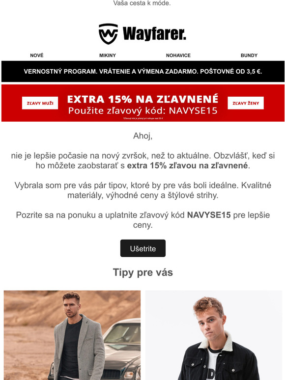 Extra - 15% k sezónnym zľavám
