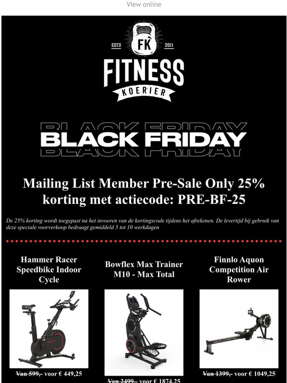 Cardio Fitness Black Friday Member Pre-Sale