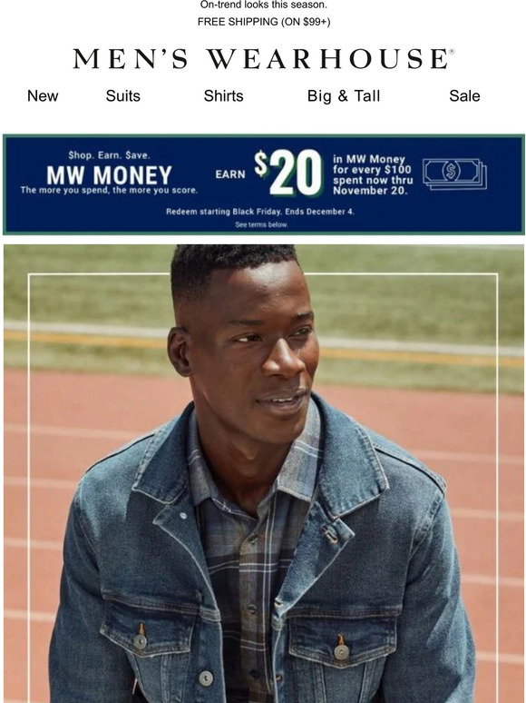 Men's Wearhouse NEW arrivals Milled