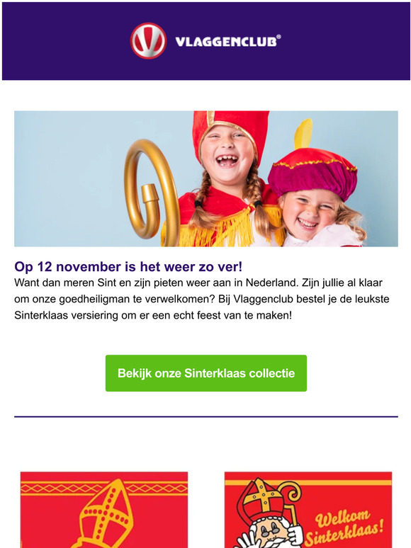 Vlaggenclub.nl: Verwelkom onze Sint met de leukste Sinterklaasversiering! | Milled