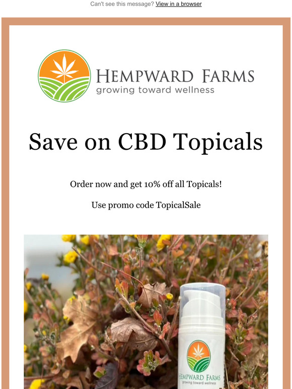 CBD Topical Sale