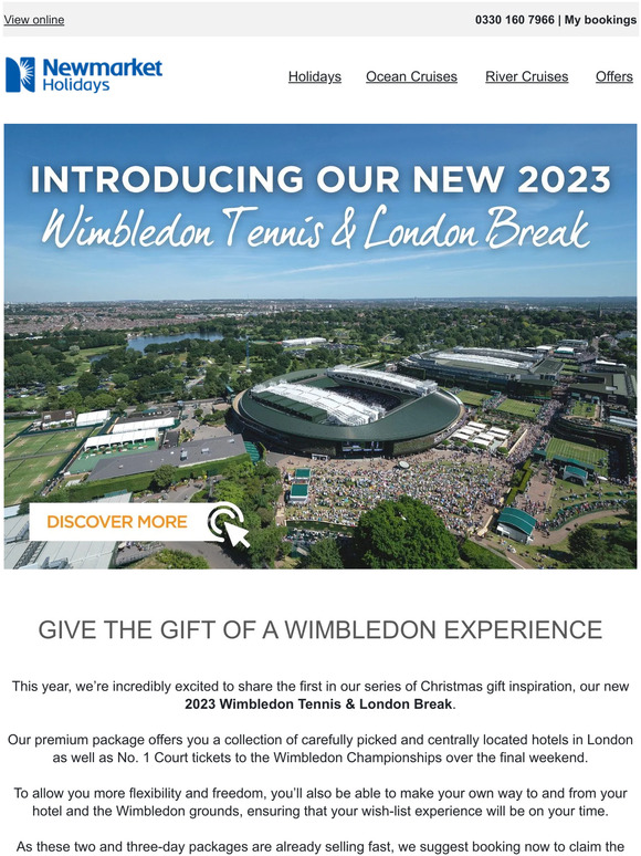 Newmarket Holidays Introducing our new Wimbledon package! 🎾 Milled