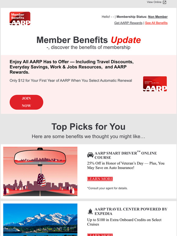 AARP: Your Member Benefits Update | Milled