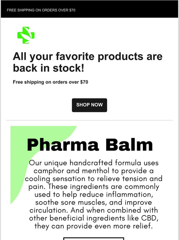 Full Spectrum Pharma Balm is back in stock! 💪