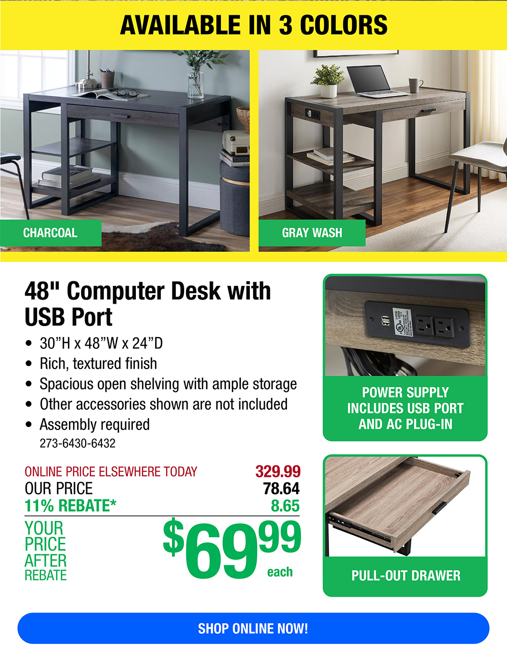 Menards Computer Desks for UNDER 70 Milled