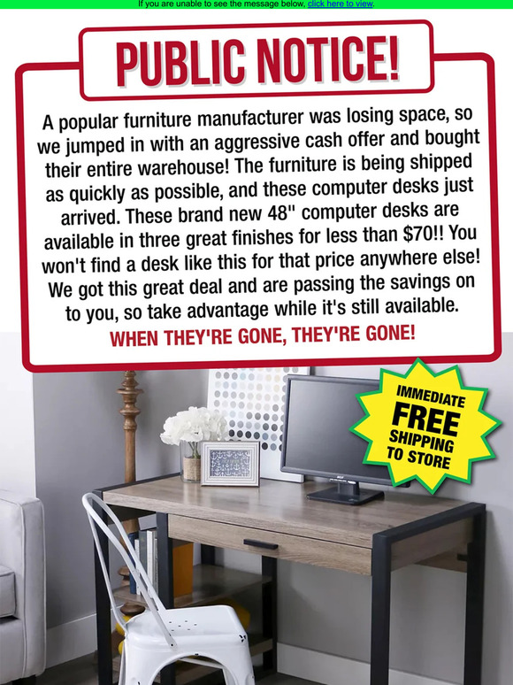 Menards Computer Desks for UNDER 70 Milled