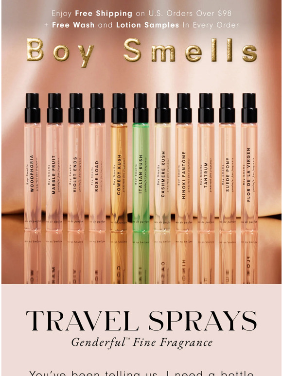 Boy Smells FINALLY — TRAVEL! SPRAYS! ARE! HERE! Milled