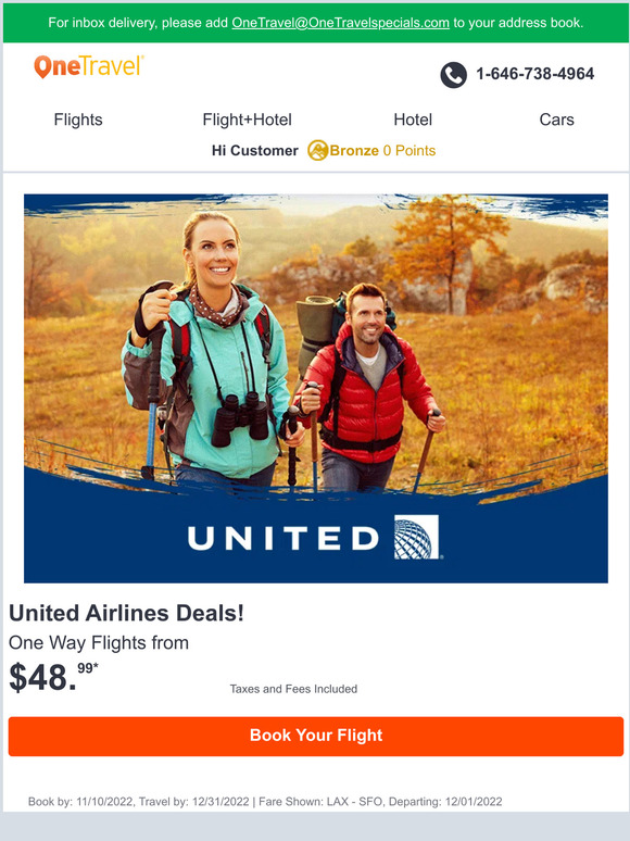 United Airlines Deals Fly from 48.99! Milled