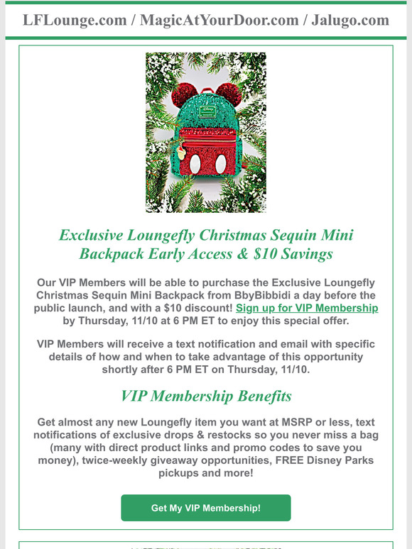 Exclusive Loungefly Christmas Sequin Early Access & Discount