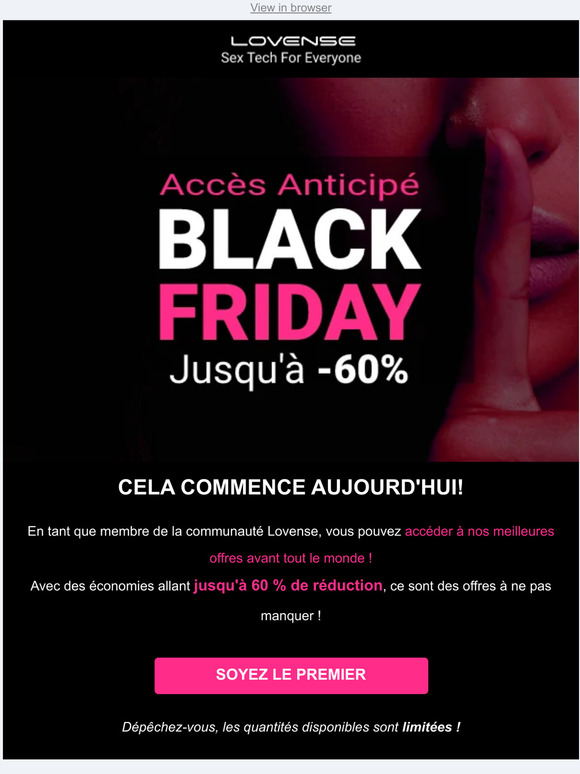Black Friday – Jusqu'à moins 60%