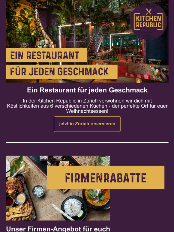 Ein Restaurant für jeden Geschmack 🍔🍣🍲🍚
