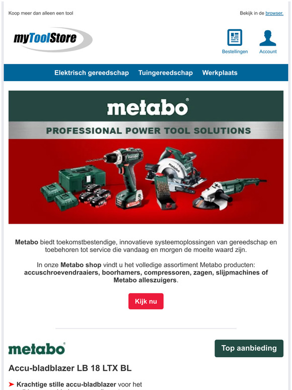 📢 Nieuws, aanbiedingen en acties van Metabo!
