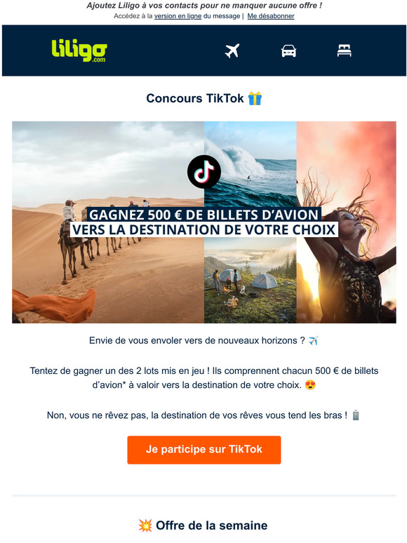 CONCOURS 🎁 500€ de billets d'avion à gagner
