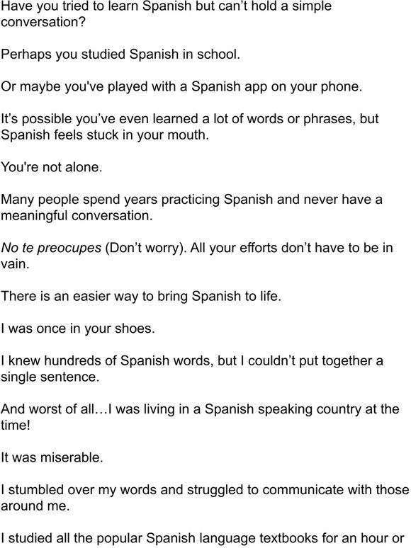 The antidote to stuck Spanish