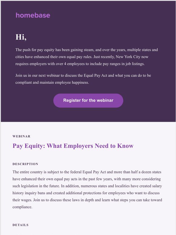 📅 [Webinar] Pay equity: What employers need to know