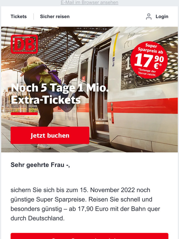 DB Autozug Schweden Super Sparpreis jetzt sichern, Frau —! Milled