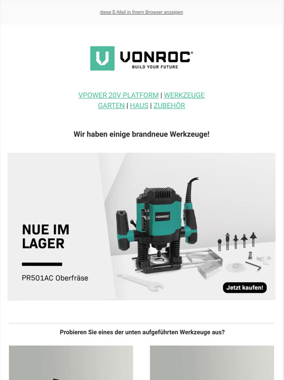 Tolle neue Werkzeuge von VONROC!