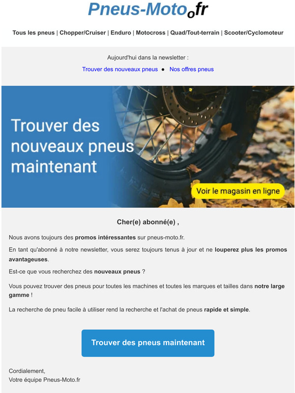Trouvez vos nouveaux pneus ici