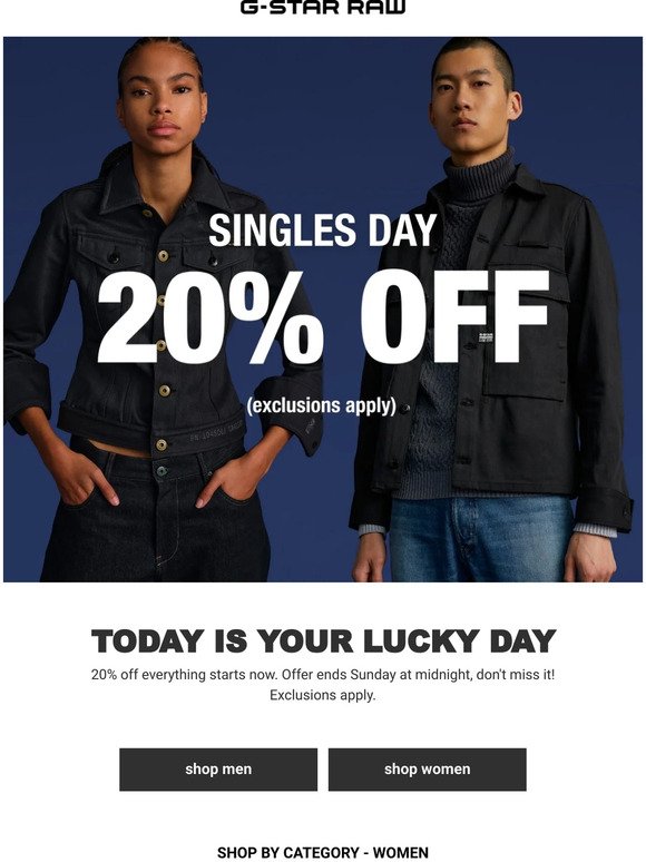 20% off | Singles Day Sale