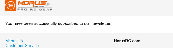 Newsletter subscription success