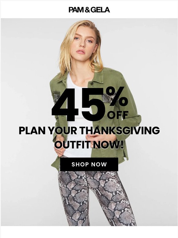 Thanksgiving is nearly here! Get 45% off now