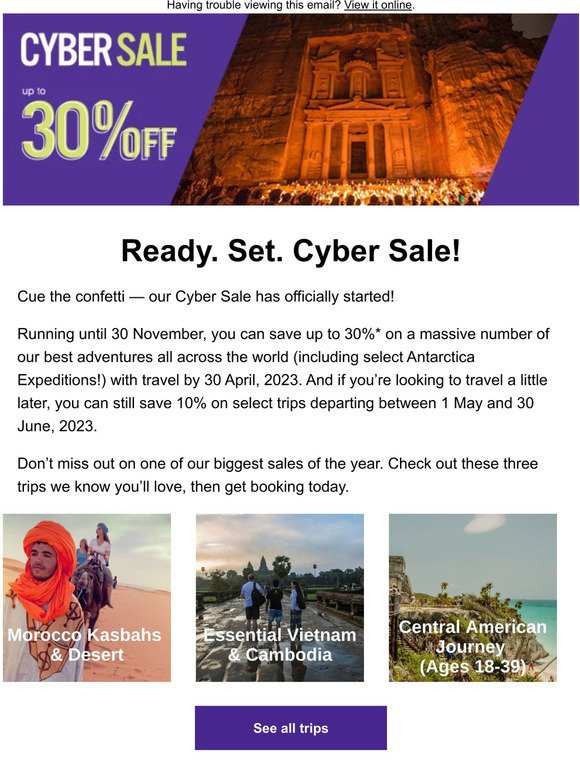 Our Cyber Sale is HERE!