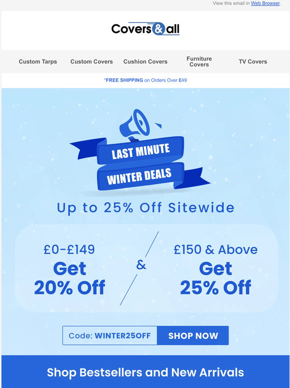 Winter Wonderland Savings - SHOP NOW for Custom Protection
