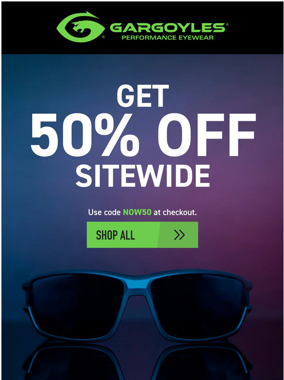 🕶 Performance eyewear for 50% OFF